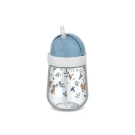 Little Dutch szívószálas pohár 300 ml - Forest Friends