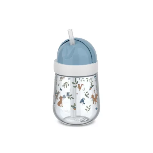Little Dutch szívószálas pohár 300 ml - Forest Friends