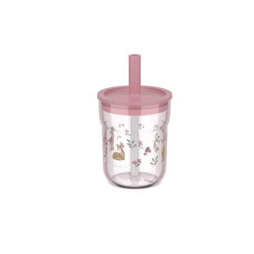 Little Dutch gyerek pohár szívószállal 250 ml - fairy garden