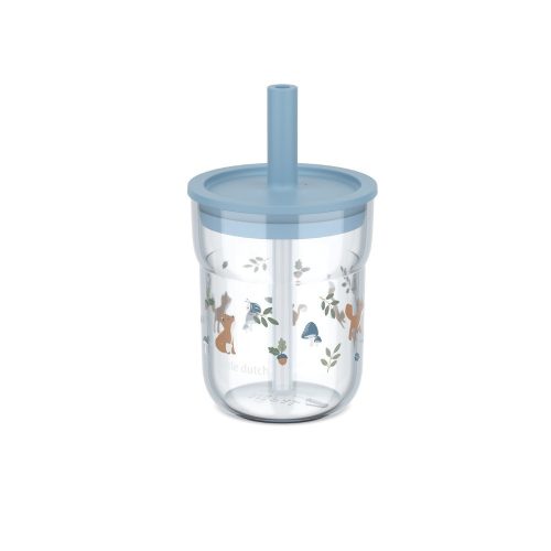 Little Dutch gyerek pohár szívószállal 250 ml - Forest Friends