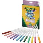 Crayola - Super Tips pasztell filctoll szett - 12 darabos