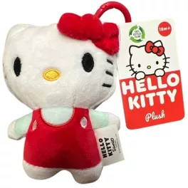 Hello Kitty Plüss Táskaklipp 12 cm- es piros