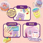 Puffy Pouches: Pufi charm design szett - kávézó