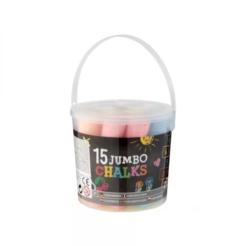 Grafix Aszfalt kréta vödörben, 15 db-os