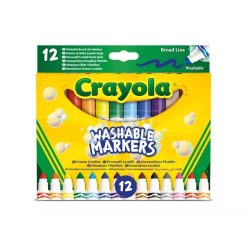 Crayola - 12 darabos extra-lemosható vastag filctoll