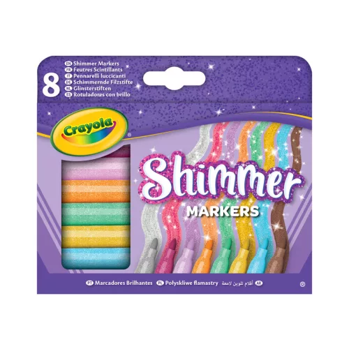 Crayola - 8 darabos Csillám filctollkészlet 