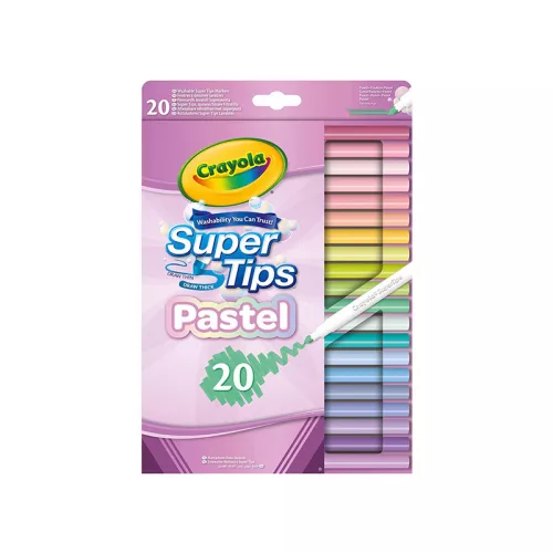 Crayola - SuperTips pasztell filctoll szett - 20 darabos