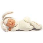 Anne Geddes babafigura - Fehér nyuszi