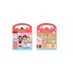 Avenir Divattervező könyv fejlesztő feladatokkal, 6 db színes ceruzával