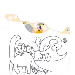 Avenir Mágikus vízzel festő könyv, Dinoszauruszok