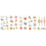 Avenir Tetováló és körömmatrica készlet, Virágok