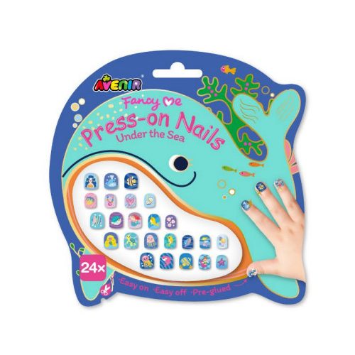 Avenir Felragasztható játék műköröm készlet, Tenger Alatt