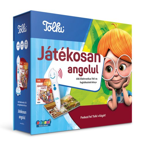 Tolki - Játékosan Angolul - Interaktív foglalkoztató könyv - Készletben