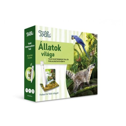 Tolki - Állatok Világa - Interaktív foglalkoztató könyv - Készletben