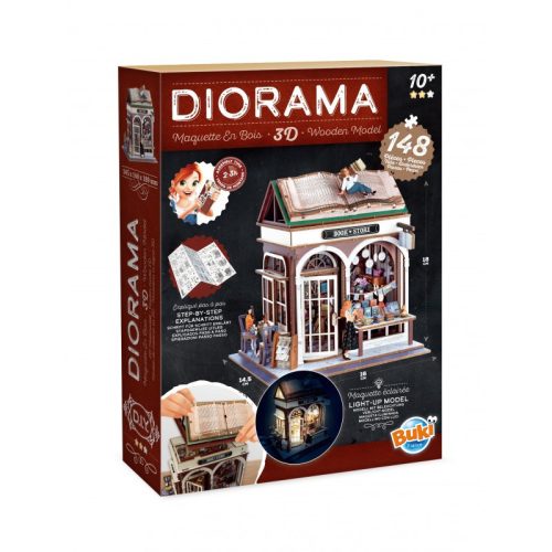 BUKI Dioráma 3D puzzle, Könyvesbolt 