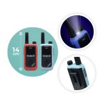 BUKI Újratölthető walkie-talkie 5 km-es hatótávolsággal 