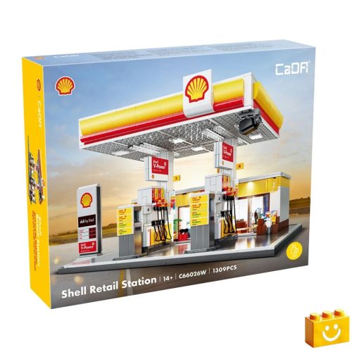 CaDA C66026W – Shell önkiszolgáló benzinkút építőkészlet - 1309 db