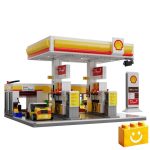 CaDA C66026W – Shell önkiszolgáló benzinkút építőkészlet - 1309 db