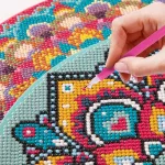 Grafix Mandala gyémántszemes kép kreatív készlet, Rózsaszín