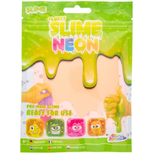 Grafix Neon színű puha slime, Narancssárga