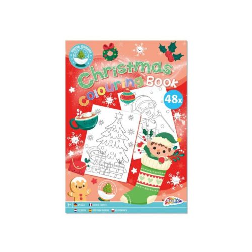 Grafix Karácsonyi színező könyv fejlesztő feladatokkal, 64 oldalas