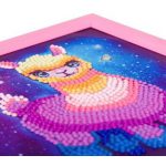 Crystal Art Gyémántszemes kirakó 16x16 cm kerettel - Szivárványos láma