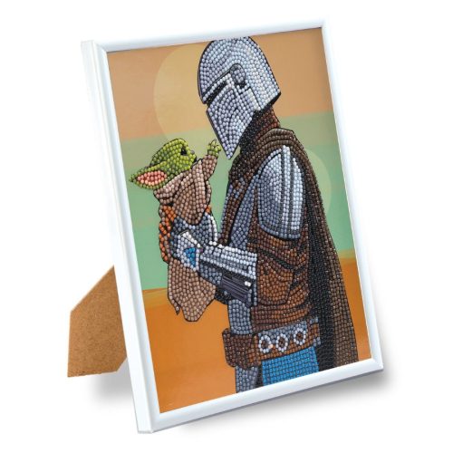 Crystal Art Gyémántszemes kirakó 21x25 cm kerettel - Groku & Mandalori