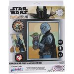 Crystal Art Gyémántszemes kirakó 21x25 cm kerettel - Groku & Mandalori