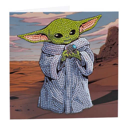 Crystal Art Gyémántszemes kirakó 16x16 cm emléklap - Star Wars Grogu