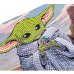 Crystal Art Gyémántszemes kirakó 16x16 cm emléklap - Star Wars Grogu