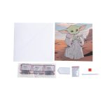 Crystal Art Gyémántszemes kirakó 16x16 cm emléklap - Star Wars Grogu
