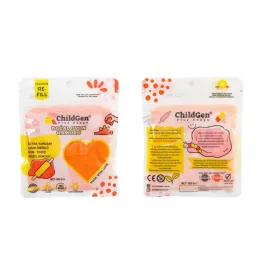   ChildGen 100% természetes gyurma visszazárható tasakban 125 gr, Narancssárga