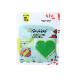   ChildGen 100% természetes gyurma visszazárható tasakban 125 gr, Zöld