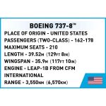 COBI 26608 - Boeing 737-8 szállító repülőgép építőjáték