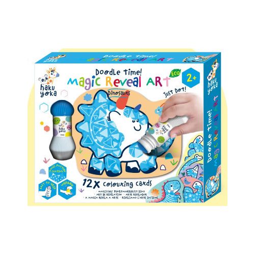 Haku Yoka Varázslatos képek kreatív készlet maroknyomdával, Dinoszauruszok 