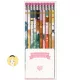 Djeco Grafit ceruza radíros végű - Lucille pencils - 10 db-os készlet