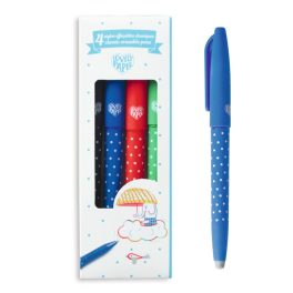   Djeco Radírozható tollkészlet - 4 színű - 4 Classic erasable penspens 