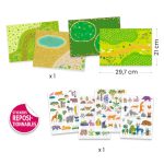 DJECO Matricázós sztorik, 3D - Állati élőhelyek - Lift-up stickers - Animals