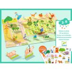 DJECO Matricázós sztorik, 3D - Közlekedés járművekkel - Lift-up stickers - Vehicles