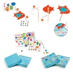 Djeco Kollázs műhely - Halszínjáték - Collage craft, Happy Aquarium