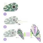 DJECO Fűzés - Dínók - Terrible dinos