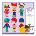 DJECO Papírbaba öltöztető - Fiúk-lányok - Soft dress-up