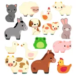 Djeco Matricás foglalkoztató - Állatok a tanyán - Farm animals
