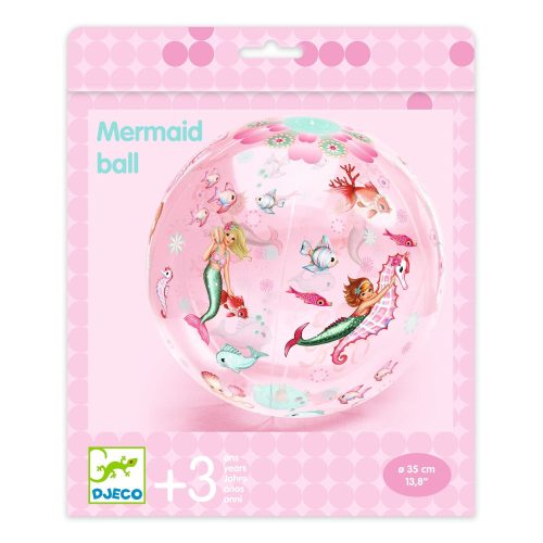 DJECO Felfújható labda, ∅ 35 cm - Sellős labda - Mermaid Ball