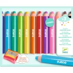 DJECO Kreatív eszközök - Vastag viaszceruza, 8 szín - 8 chunky wax crayons