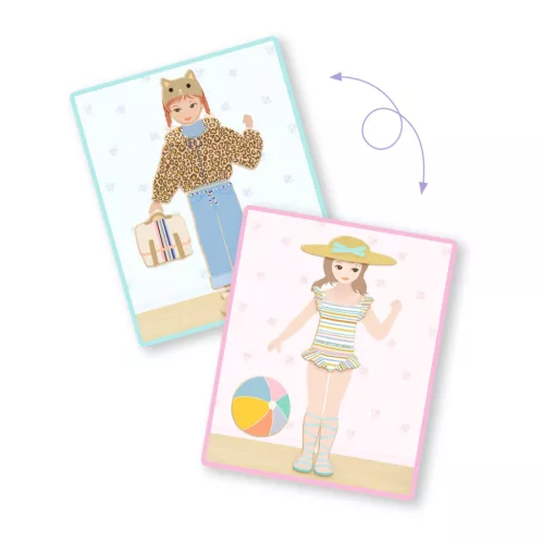 DJECO Mágneses képkirakó - Variációk 12 öltözetre - Inzebox Dressing