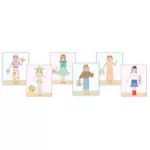 DJECO Mágneses képkirakó - Variációk 12 öltözetre - Inzebox Dressing