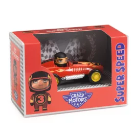 CRAZY MOTORS játékautó - Vörös láng - Red Super Speed