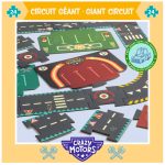 DJECO CRAZY MOTORS autópálya - Városi körút - Circuit de ville - puzzle géant