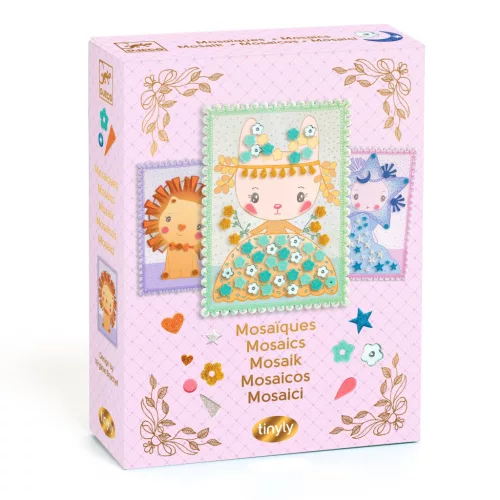 DJECO TINYLY kreatív - Mozaikkép készítés, Margi és barátai - Mosaics Margo & Co